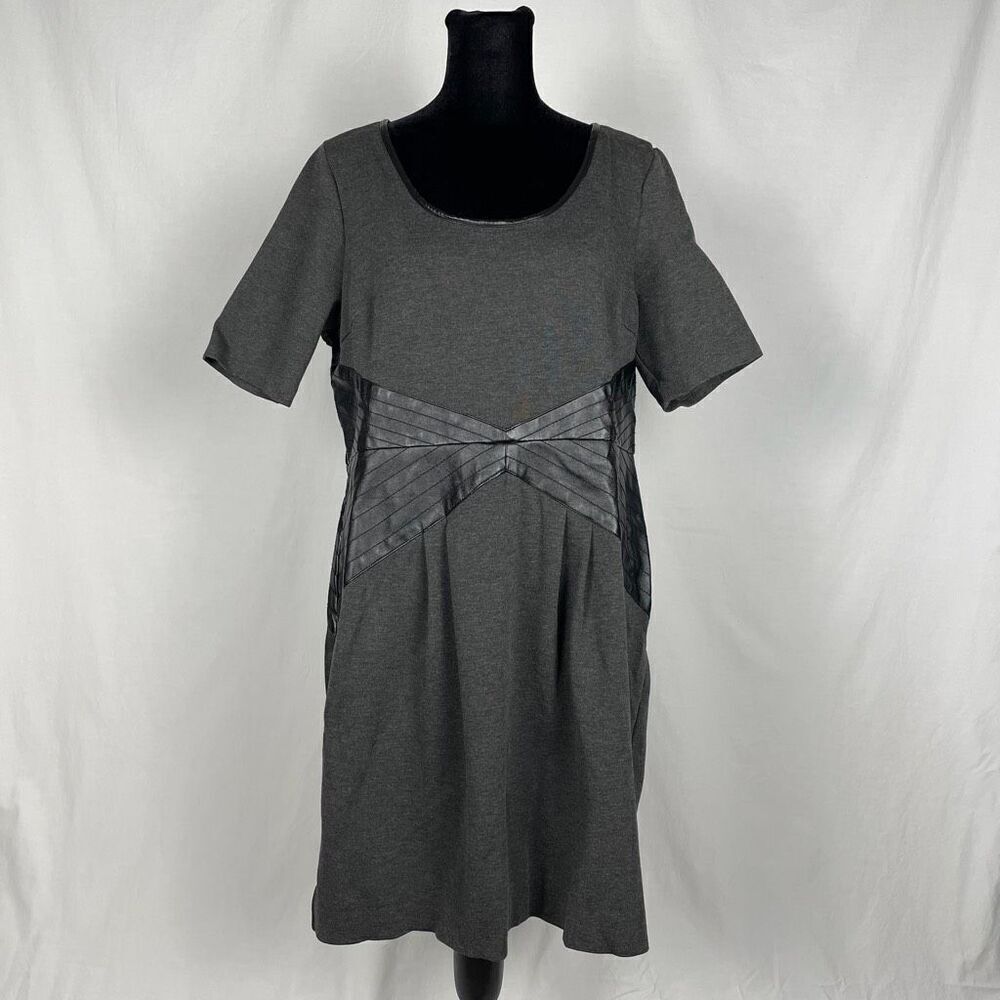 Lysse Gray Faux Leather Pencil Dress - Women’s L - Picture 2 of 8